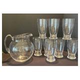 DR - Resin Pitcher with 8 Cups - Clear Serving Set