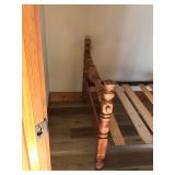 Vintage Solid Wood Kids Twin  Bed with Maple Leaf Details on the Headboard ( Bed Only) - Smoke Free