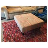 Tri-Colored Cloth Ottoman (Ottoman Only) - Smoke Free