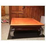 Solid Wood Coffee Table with Stainless Steel Legs - (Smoke Free) - Table Only