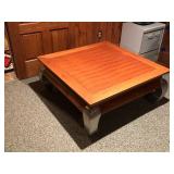Solid Wood Coffee Table with Stainless Steel Legs - (Smoke Free) - Table Only