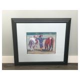 Framed Cowboy Art Picture