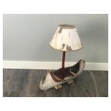 Cano Lamp made out of Birch Bark
