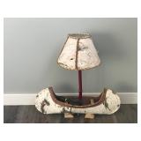 Cano Lamp made out of Birch Bark