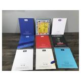 8 - Collectible PSA Magazines and 1 - 1982 Topps Football Sticker Album with Stickers in it