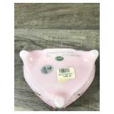 FENTON Glass Heart Jewelry Dish Music Box, Hand Signed Painted