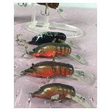 Lot of 10 Crayfish Fishing Lures - Some Say Bagley on them
