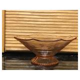Vintage Pink Depression Glass Bowl - Candy Dish / Salad Bowl