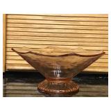 Vintage Pink Depression Glass Bowl - Candy Dish / Salad Bowl