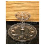 Vintage Uranium Pedestal Cake Stand