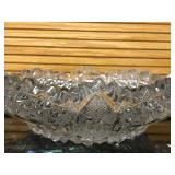 Vintage Double Handled Crystal Uranium Candy Dish