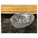 Vintage Uranium Crystal Relish Dish
