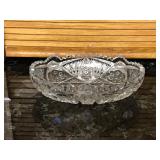 Vintage Uranium Crystal Relish Dish