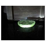 Vintage Uranium Crystal Relish Dish