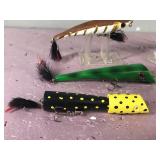 Lot of 7 Homemade Wooden Fishing Lures