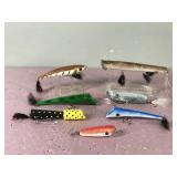 Lot of 7 Homemade Wooden Fishing Lures