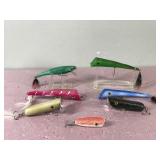 Lot of 7 Homemade Wooden Fishing Lures
