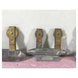 3 - Vintage Lead / Brass Fishing Trolleys