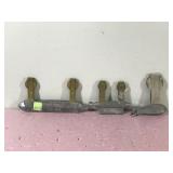 3 - Vintage Lead / Brass Fishing Trolleys