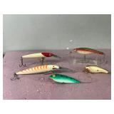 Lot of 5 Large Fishing Lures