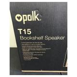 Polk T15 Bookshelf Speakers - (Never Been Used) see description for more info
