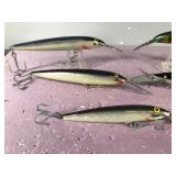 Lot of 5 Large Rapala Fishing Lures