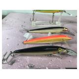 Lot of 9 Rapala Fishing Lures
