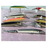 Lot of 9 Rapala Fishing Lures