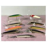 Lot of 9 Rapala Fishing Lures