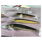 Lot of 9 Rapala Fishing Lures