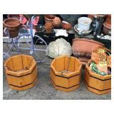 Large Lot of Flower Pots - Yard Ornaments - Bird Feeders and More
