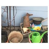 Large Lot of Flower Pots - Yard Ornaments - Bird Feeders and More