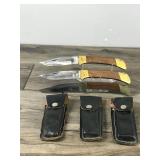 3 - Stainless Steel Pakistan Folding Hunting  Knives