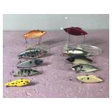 Lot of 10 Ray-L-Trap Fishing Lures