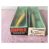 2 - Large Magnum Rapala Fishing Lures in Boxes