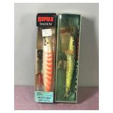 2 - Large Magnum Rapala Fishing Lures in Boxes