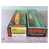 2 - Large Magnum Rapala Fishing Lures in Boxes