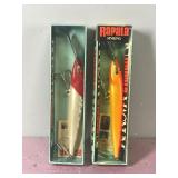 2 - Large Magnum Rapala Fishing Lures in Boxes