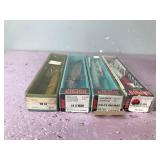 Lot of 4 Large Rapala Fishing Lures in Boxes
