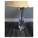 Solid Glass Base Lamp - (Very Heavy and smoke free)