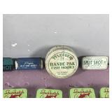 Lot of Vintage Tin split Shot & Hook Containers