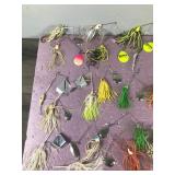 Large Lot of Bass Spinner Fishing Lures