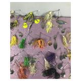 Large Lot of Bass Spinner Fishing Lures