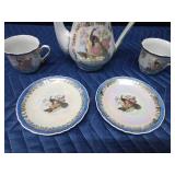 Collectible Limoges China tea set for two - made in France