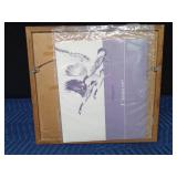 Framed, signed and numbered 1987 Wildlife Habitat print and stamp "On the Wing-Canada Geese" by George McLean with papers 11,102/16,000