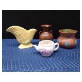 2 Planters and 2 vases