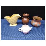 2 Planters and 2 vases