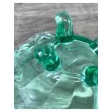 Vintage Green Footed Standing Bowl - Shines Green Under a Black Light