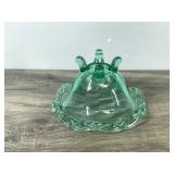 Vintage Green Footed Standing Bowl - Shines Green Under a Black Light