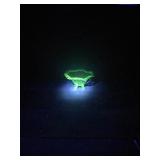 Vintage Green Footed Standing Bowl - Shines Green Under a Black Light